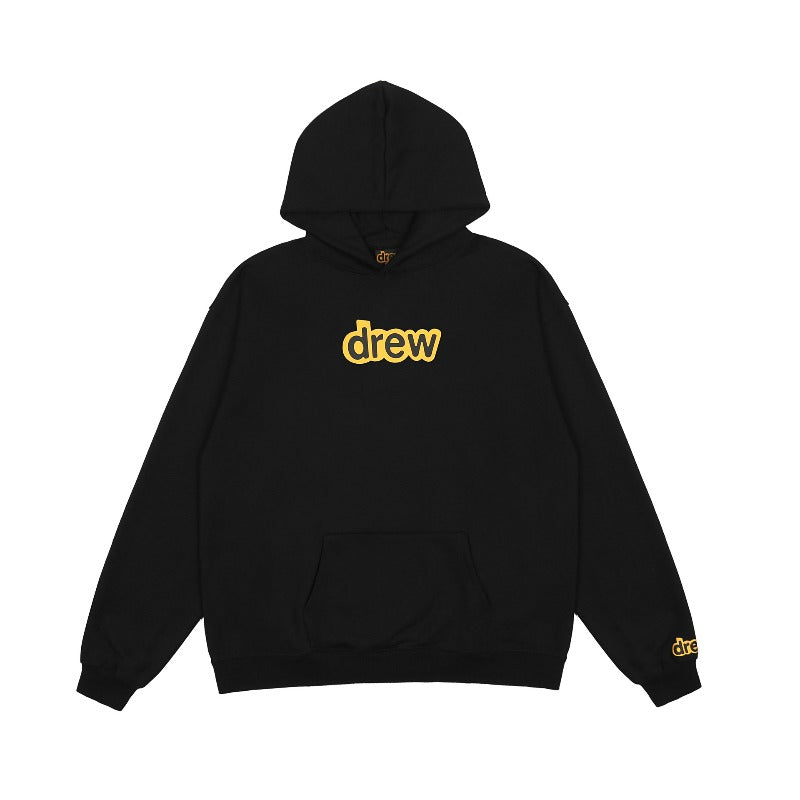 Drew house jacket fall and winter d@ew classic letterprintingfleece-lined hooded sweatshirt