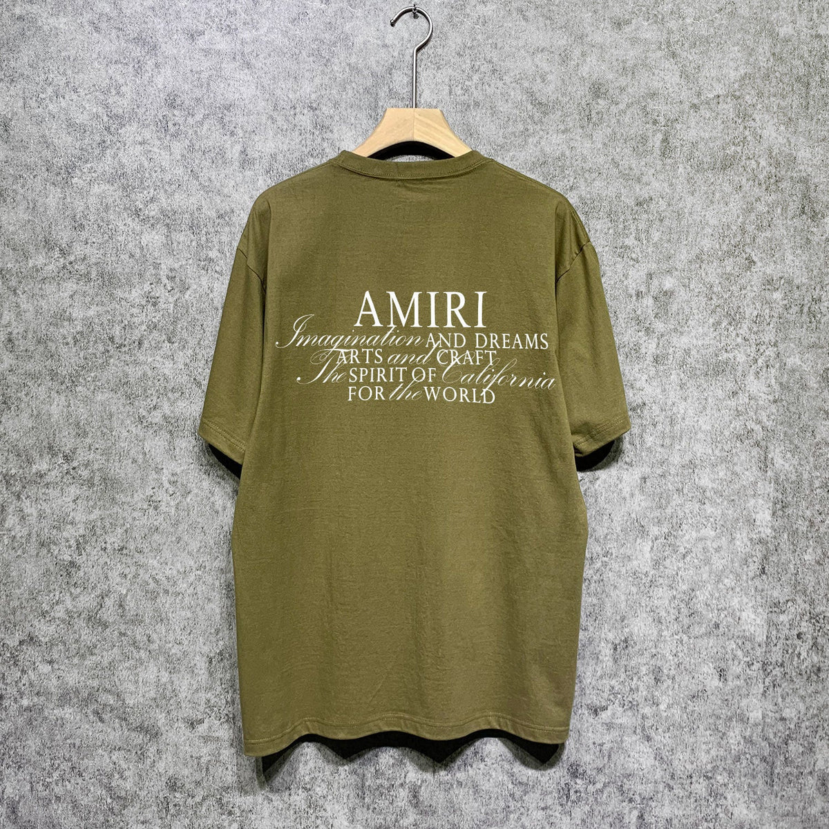 Amiri t shirts hollywood artistic font print short sleeve tee