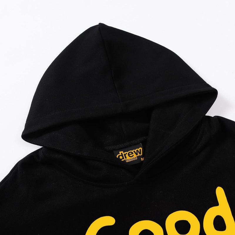 Drew house hoodie fall and winter d@ew cartoon smiley letter pattern hooded sweatshirt
