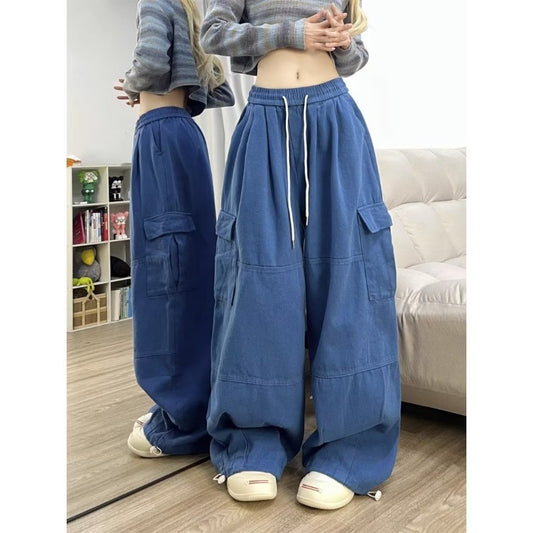 Women's jeans women's spring and autumn loose overalls