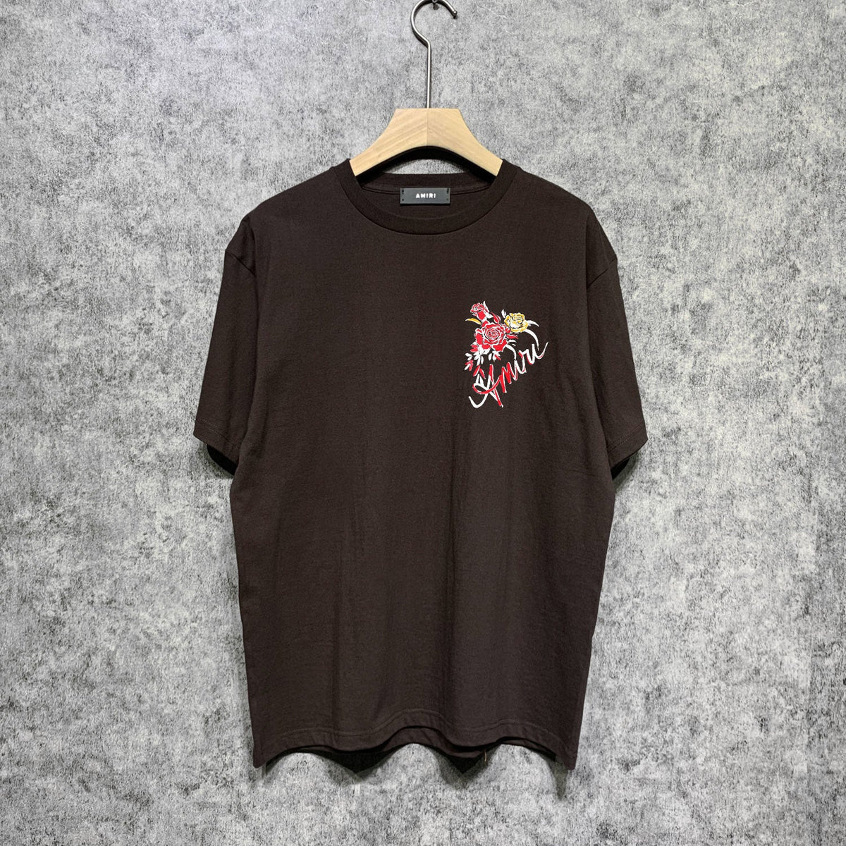 Amiri t shirts flower printing short sleeve