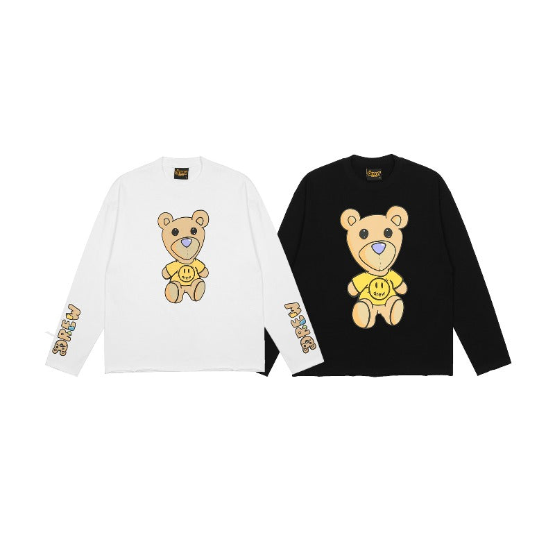 Drew house hoodie early autum d@ew cartoon bear round neck pulloverlong sleeves