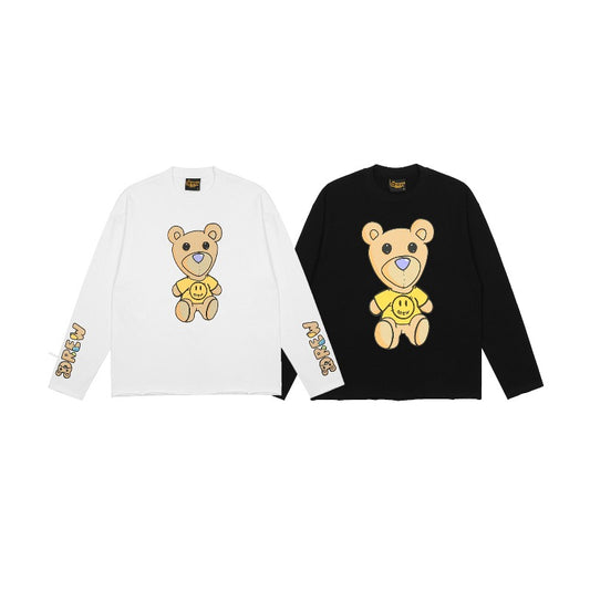 Drew house hoodie early autum d@ew cartoon bear round neck pulloverlong sleeves