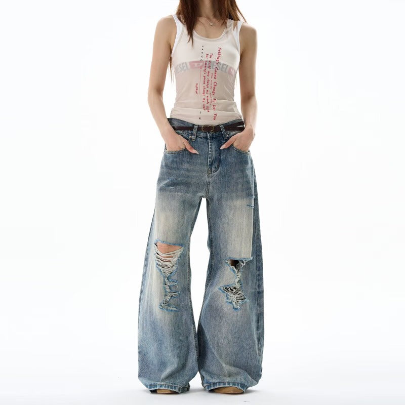 Women's Jeans Retro Ripped Women's Jeans