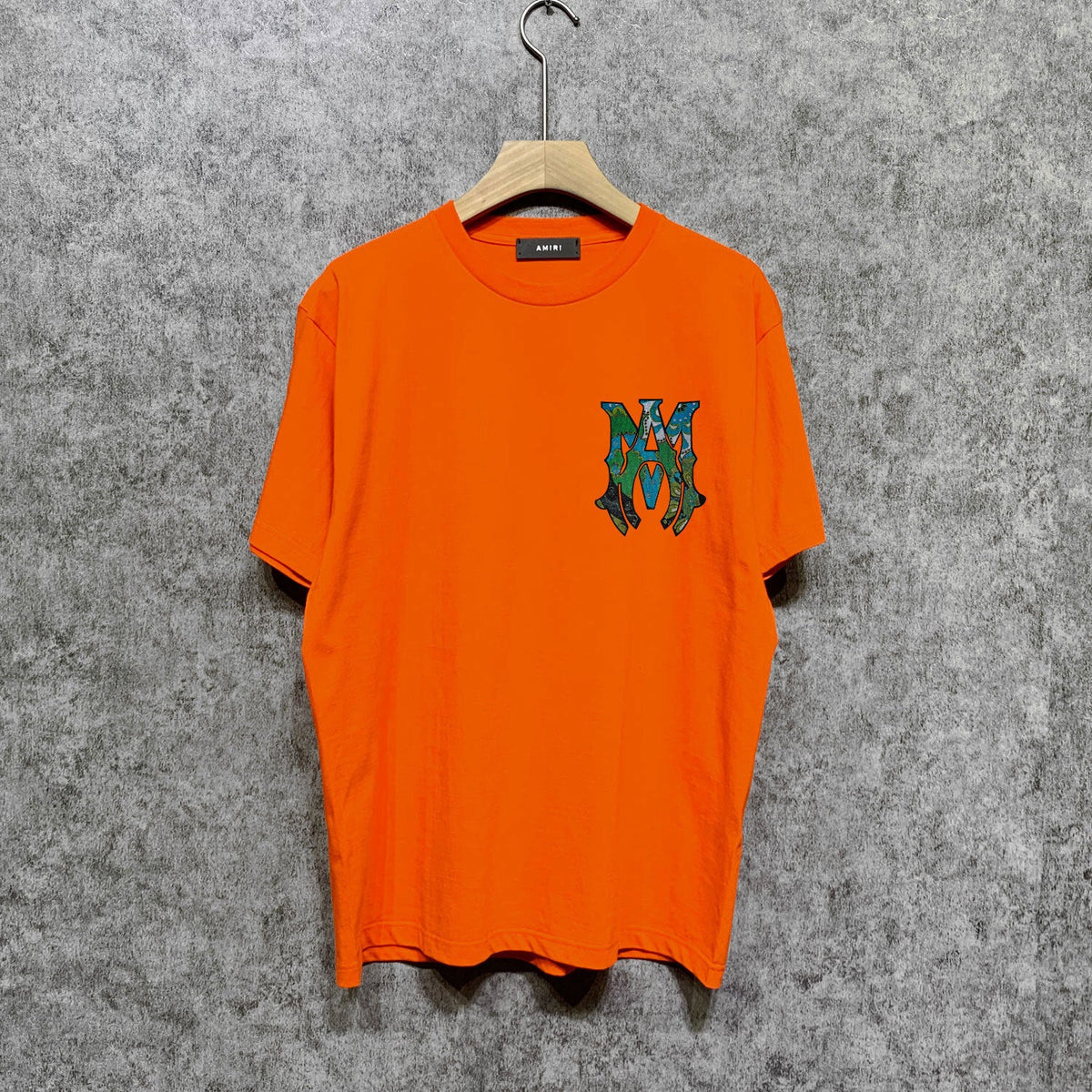Amiri t shirts camouflage letterprinting short sleeves