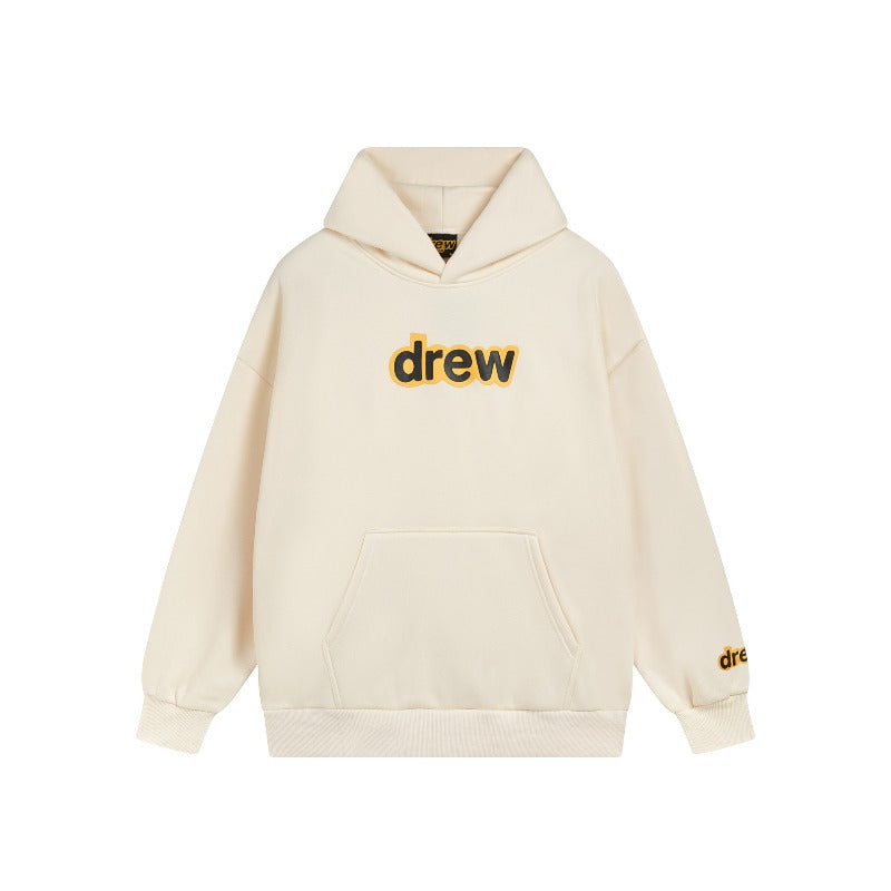 Drew house hoodie fall and winter d@ew classic tape letter terry pullover hooded sweatshirt