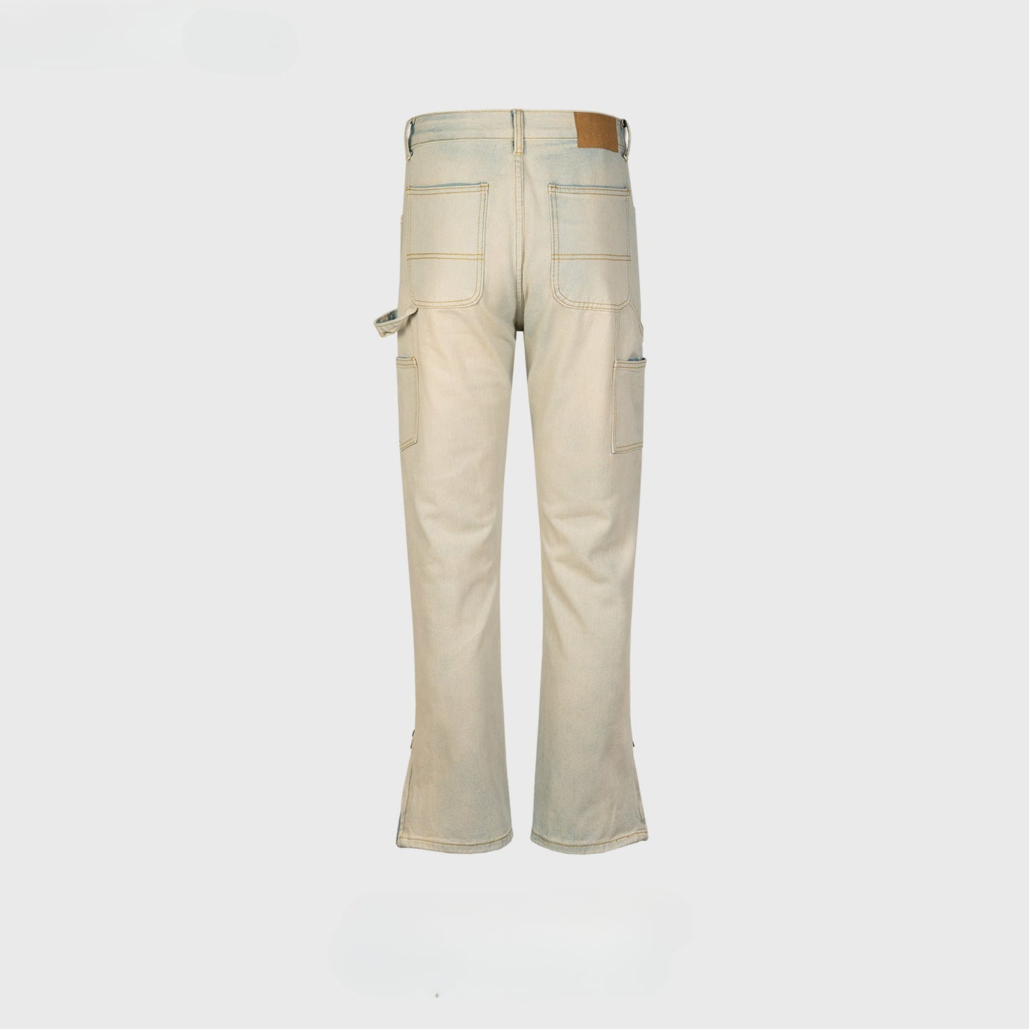 MIJKO Men's Vintage Pants MIJKO Washed Old Trousers Men's and Women's Jeans