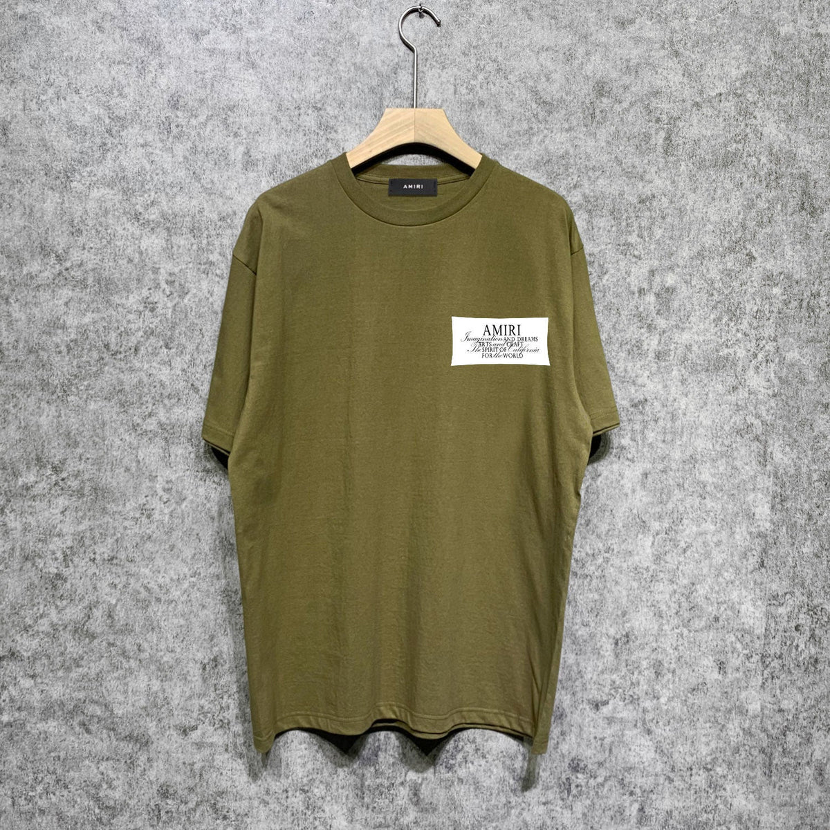 Amiri t shirts hollywood artistic font print short sleeve tee