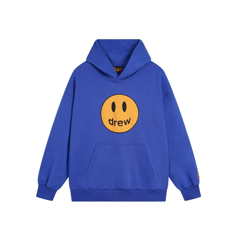 Drew house hoodie fall and winter d@ew classic smiley letter printing terry hooded sweatshirt