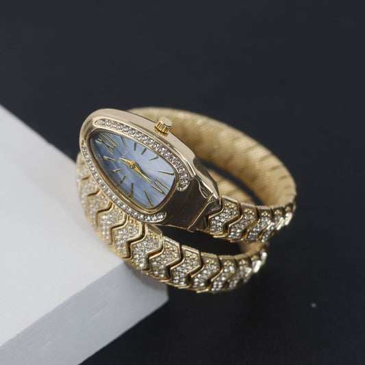 Men's watches snake shape diamond