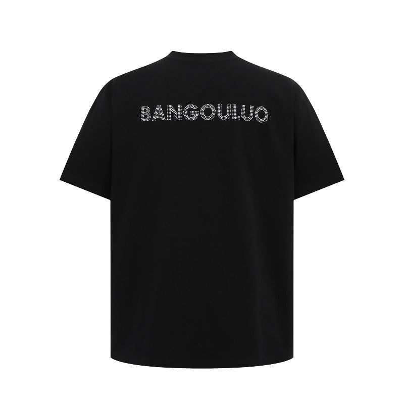 Men's t-shirt: american streetwear summer unisex premium minimalist logo graphic design loose fit short sleeve tee