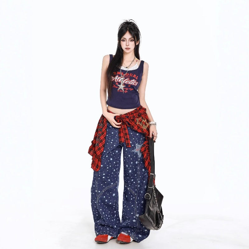 Women's vintage star high-waisted jeans