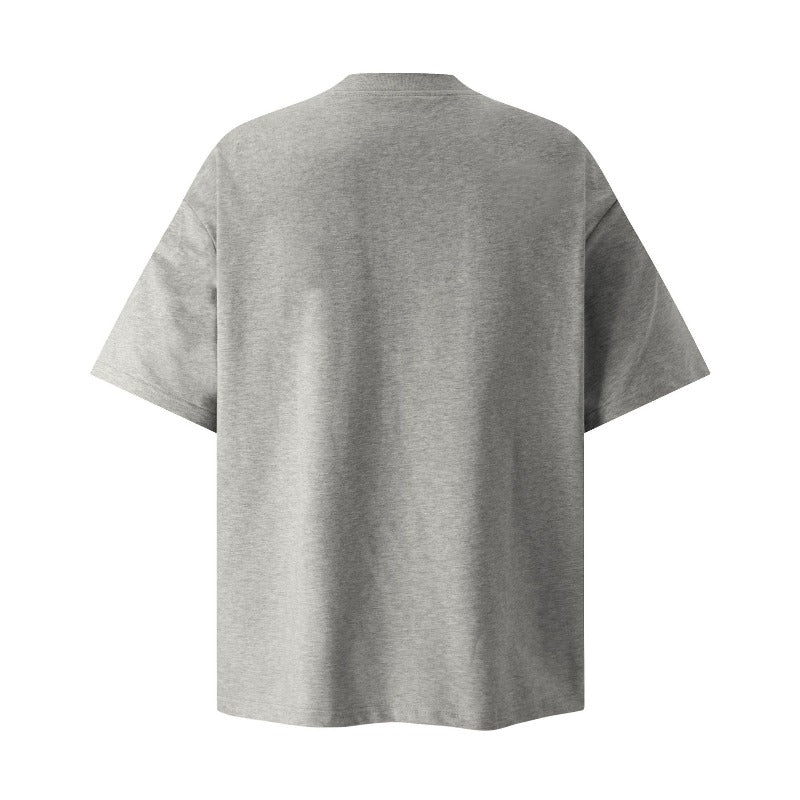 Men's t-shirt: american streetwear style, unisex, premium summer look, faux two-piece deconstructed design, men's short-sleeve t-shirt with a relaxed fit