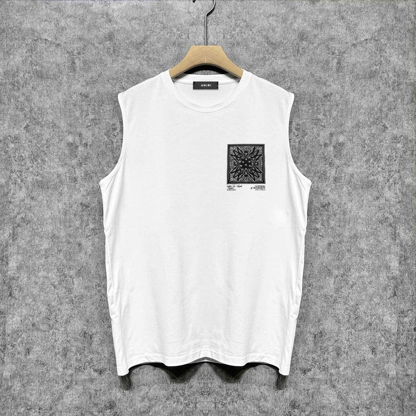 Amiri tank top simple logo square scarf printing