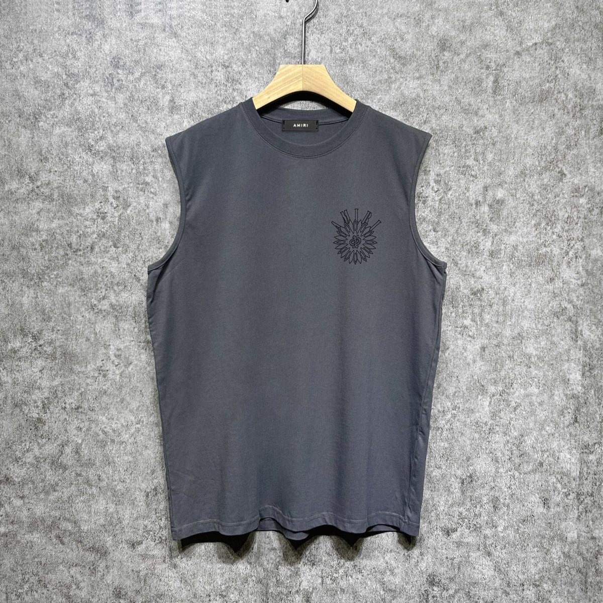 Amiri tank top dotted lotus printing