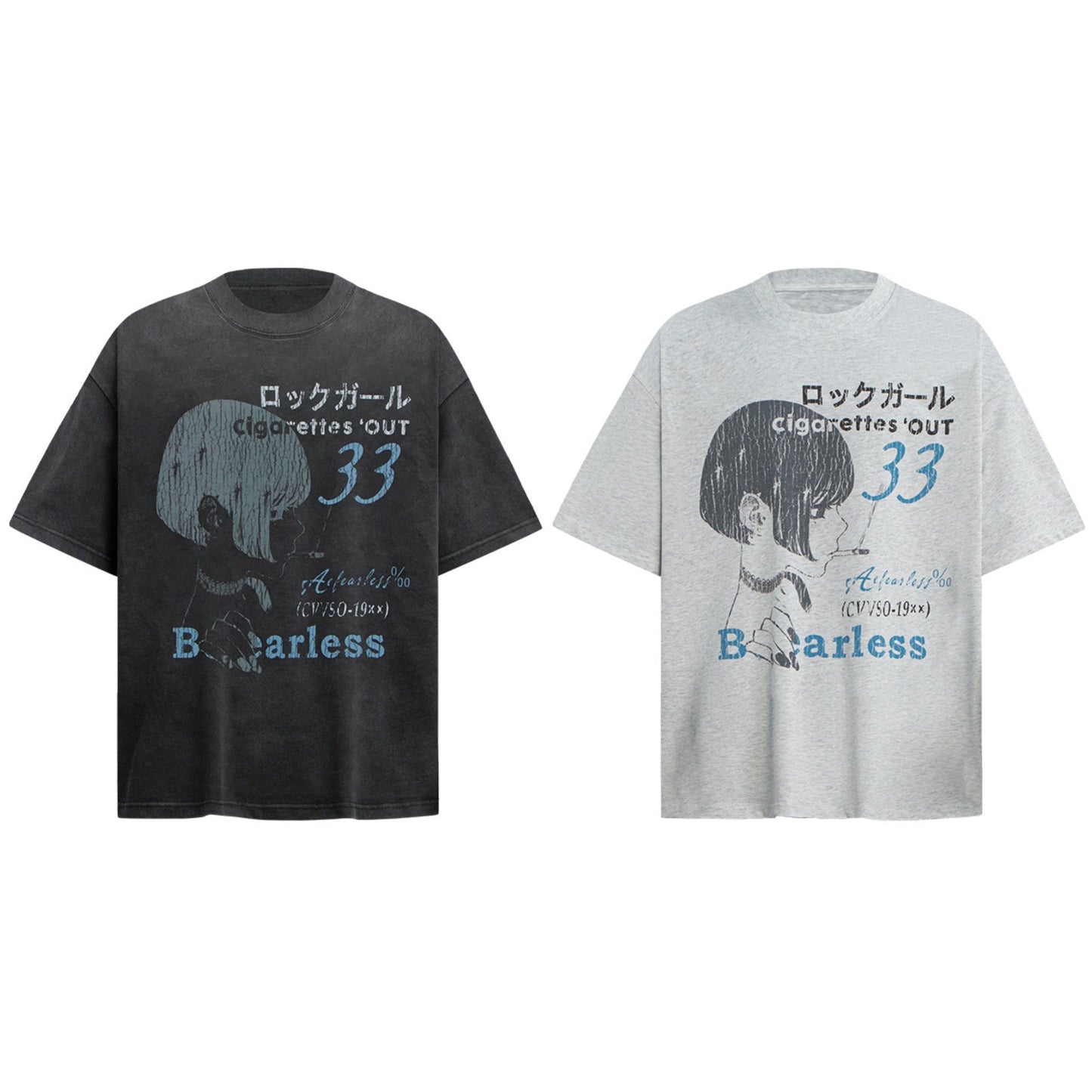 Unisex T-shirts Street Vintage Comic Character Men's Loose Short Sleeve T-Shirt