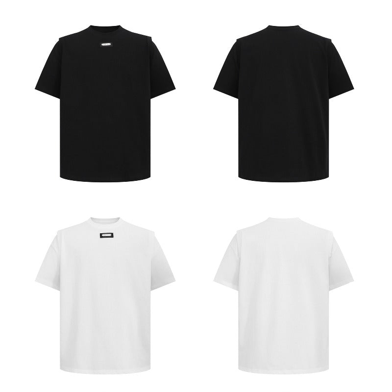 Men's t-shirt: american street style, summer minimalist, premium feel, metal buckle design, men's loose fit short sleeve tee