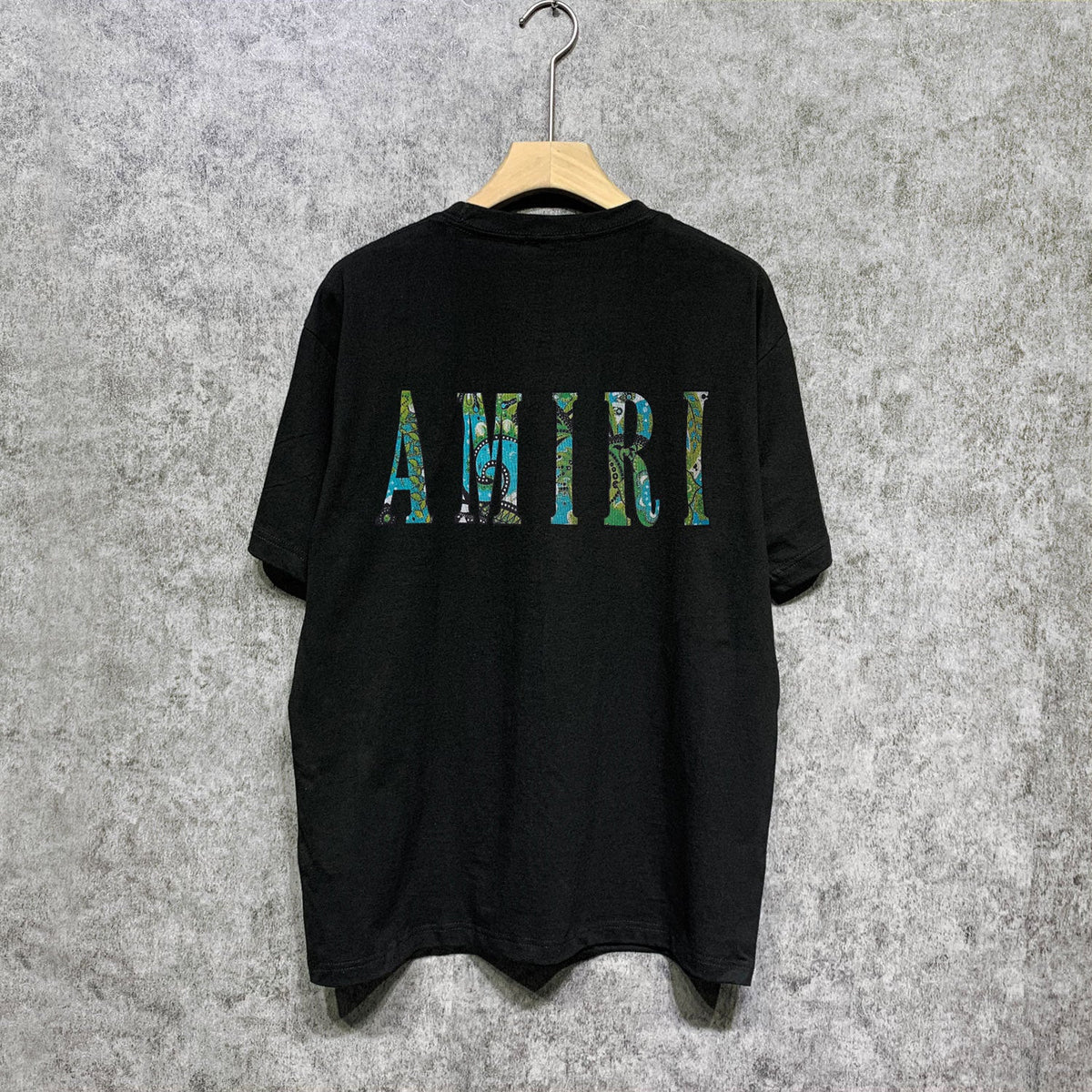 Amiri t shirts camouflage letterprinting short sleeves