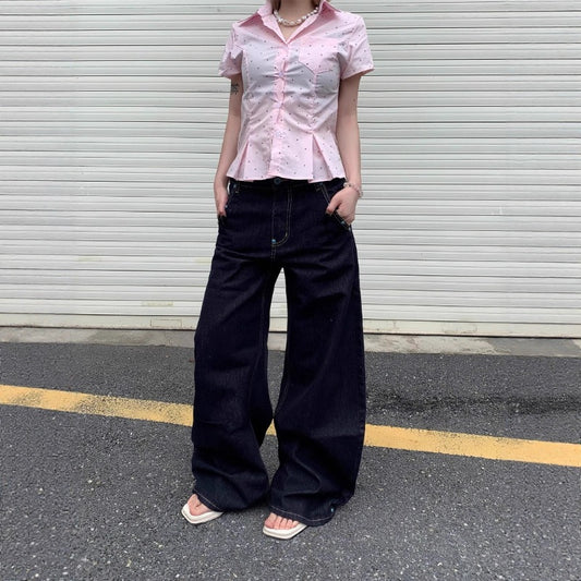 Women's Jeans Vintage Loose Women's Wide Leg Pants